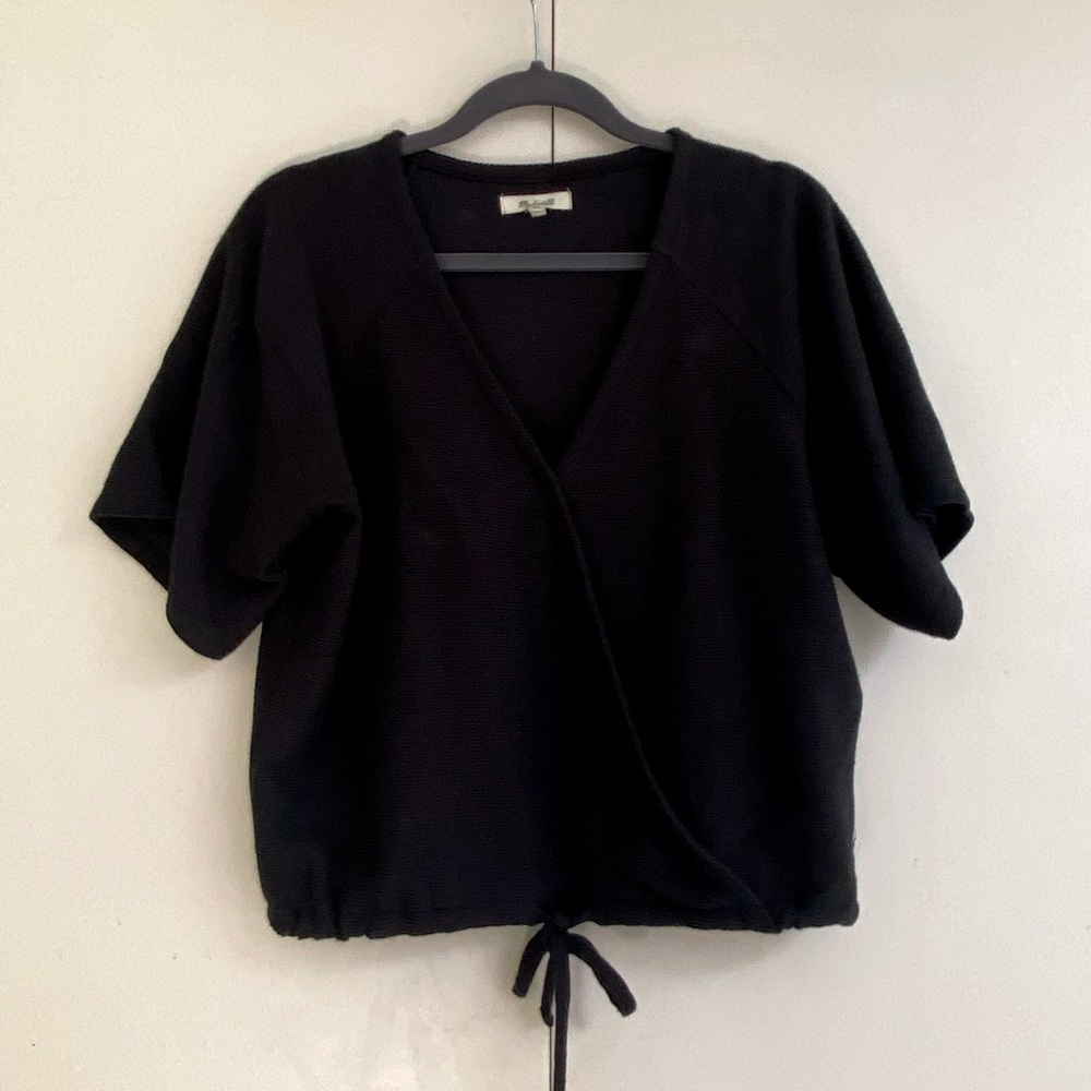 Madewell wrap black shirt Small